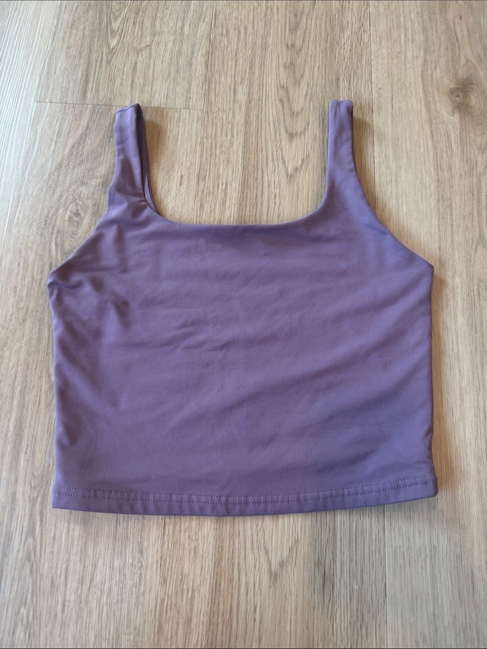 ReoRia Mauve Square-Neck Cropped Tank
